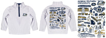 Georgia Southern Eagles Hand Sketched Vive La Fete Impressions Artwork White Boys Quarter Zip Pullover - Vive La Fête - Online Apparel Store