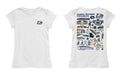 Georgia Southern Eagles Hand Sketched Vive La Fete Impressions Artwork White Girls Cotton Short Sleeve Tee - Vive La Fête - Online Apparel Store