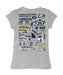 Georgia Southern Eagles Hand Sketched Vive La Fete Impressions Artwork Grey Girls Cotton Short Sleeve Tee - Vive La Fête - Online Apparel Store