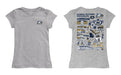 Georgia Southern Eagles Hand Sketched Vive La Fete Impressions Artwork Grey Girls Cotton Short Sleeve Tee - Vive La Fête - Online Apparel Store