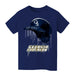 Georgia Southern Eagles Original Dripping Baseball Helmet Navy T-Shirt Cotton by Vive La Fete