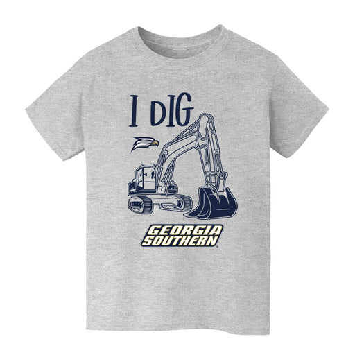 Georgia Southern Eagles Vive La Fete Excavator Heather Grey Cotton Short Sleeve Tee
