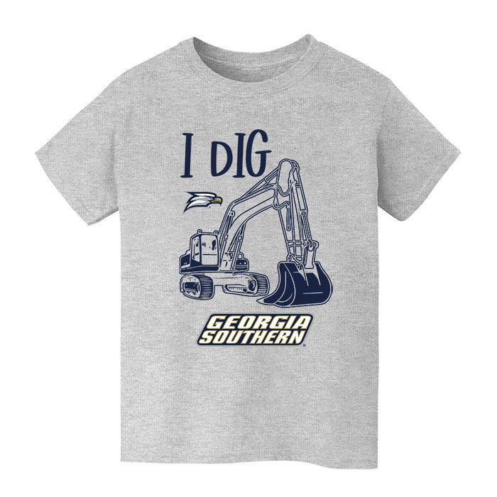 Georgia Southern Eagles Vive La Fete Excavator Heather Grey Cotton Short Sleeve Tee