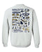 Georgia Southern Eagles Hand Sketched Artwork Navy Crewneck Sweatshirt for Women - Vive La Fête - Online Apparel Store