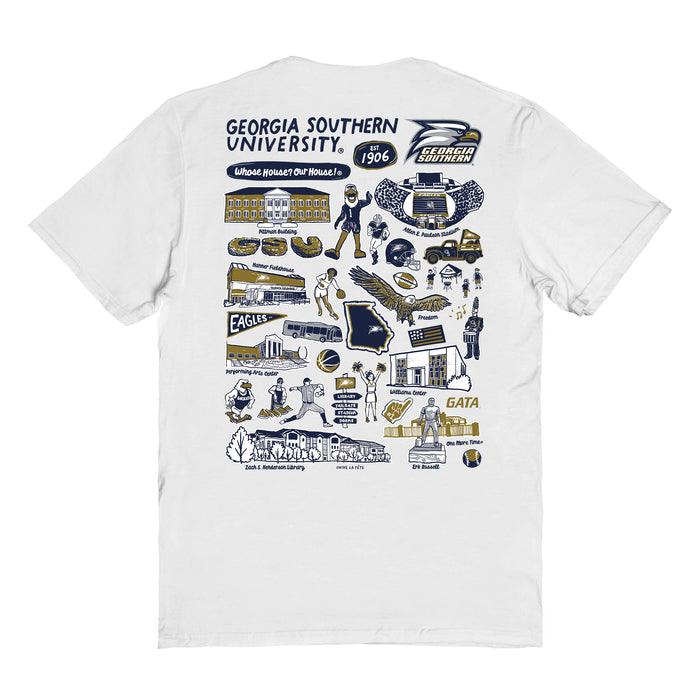 Georgia Southern Eagles Vive La Fete Impressions Artwork Womens Cotton Tshirt - Vive La Fête - Online Apparel Store