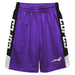 Grand Canyon Lopes Vive La Fete Game Day Purple Stripes Boys Solid Black Athletic Mesh Short