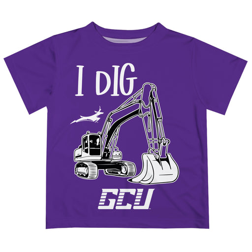 Grand Canyon University GCU Lopes Vive La Fete Excavator Boys Game Day Purple Short Sleeve Tee