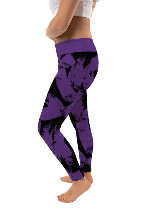 Grand Canyon University GCU Lopes Vive La Fete Paint Brush Logo on Waist Women Purple Yoga Leggings - Vive La Fête - Online Apparel Store