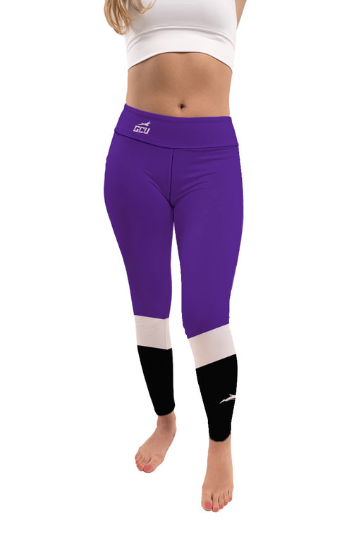 Grand Canyon Lopes Vive La Fete Game Day Collegiate Ankle Color Block Women Purple Black Yoga Leggings