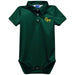 George Mason Patriots Embroidered Hunter Green Solid Knit Polo Bodysuit - Vive La Fête - Online Apparel Store