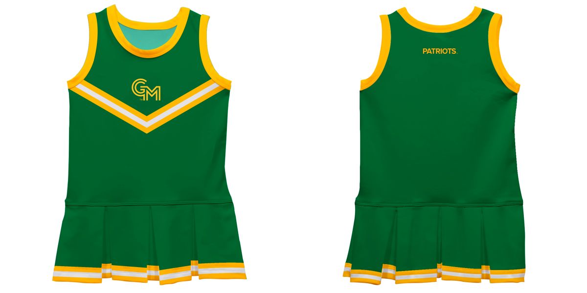 George Mason Patriots Vive La Fete Game Day Green Sleeveless Girl Cheerleader Dress - Vive La Fête - Online Apparel Store
