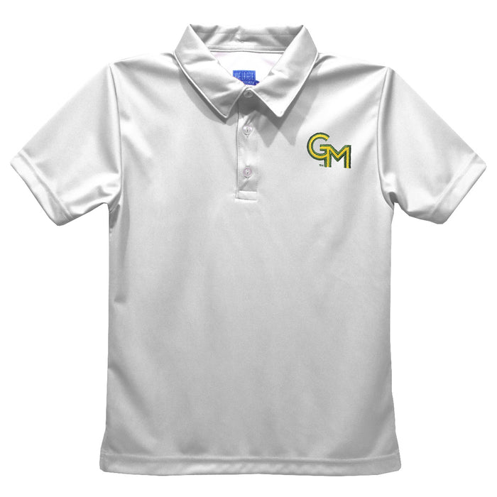 George Mason Patriots Embroidered White Short Sleeve Polo Box Shirt - Vive La Fête - Online Apparel Store