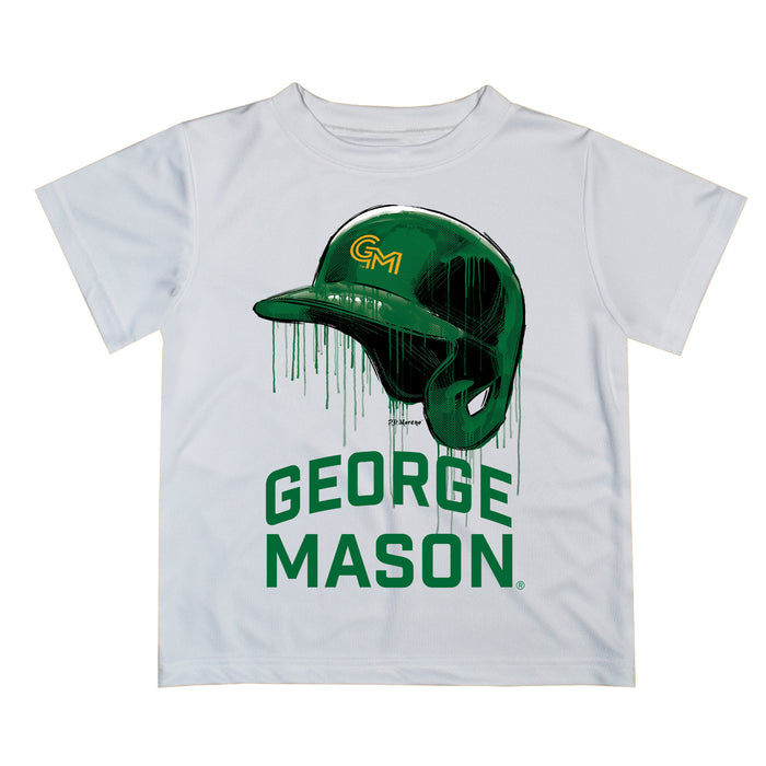 George Mason Patriots Original Dripping Baseball Hat Boys T-Shirt by Vive La Fete - Vive La Fête - Online Apparel Store