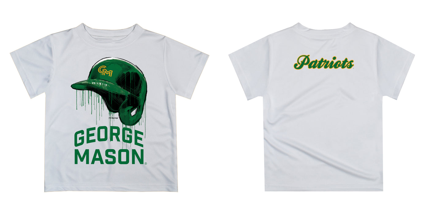 George Mason Patriots Original Dripping Baseball Hat Boys T-Shirt by Vive La Fete - Vive La Fête - Online Apparel Store