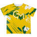 George Mason Patriots Vive La Fete Boys Game Day Gold Short Sleeve Tee Paint Brush