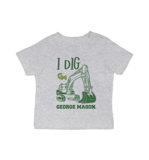 George Mason Patriots Vive La Fete Excavator Heather Grey Cotton Short Sleeve Tee