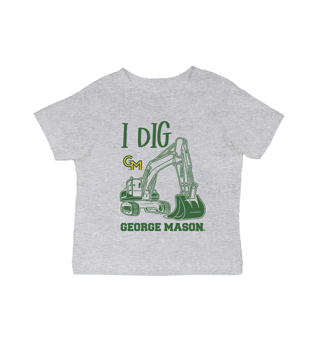 George Mason Patriots Vive La Fete Excavator Heather Grey Cotton Short Sleeve Tee