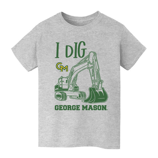 George Mason Patriots Vive La Fete Excavator Heather Grey Cotton Short Sleeve Tee