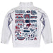 Gonzaga University Bulldogs Zags GU Hand Sketched Vive La Fete Impressions Artwork White Boys Quarter Zip Pullover V1 - Vive La Fête - Online Apparel Store