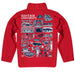 Gonzaga University Bulldogs Zags GU Hand Sketched Vive La Fete Impressions Artwork Red Boys Quarter Zip Pullover V1 - Vive La Fête - Online Apparel Store