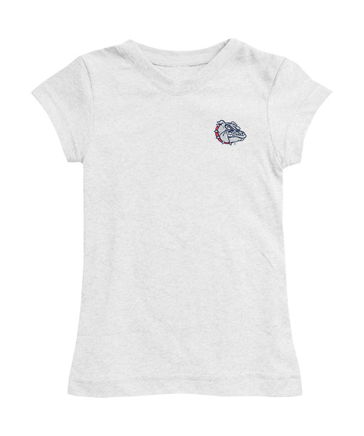 Gonzaga Bulldogs Zags GU Hand Sketched Vive La Fete Impressions Artwork White Girls Cotton Short Sleeve Tee