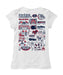 Gonzaga Bulldogs Zags GU Hand Sketched Vive La Fete Impressions Artwork White Girls Cotton Short Sleeve Tee - Vive La Fête - Online Apparel Store