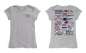 Gonzaga Bulldogs Zags GU Hand Sketched Vive La Fete Impressions Artwork Grey Girls Cotton Short Sleeve Tee - Vive La Fête - Online Apparel Store