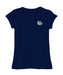 Gonzaga Bulldogs Zags GU Hand Sketched Vive La Fete Impressions Artwork Navy Girls Cotton Short Sleeve Tee