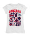 Gonzaga Bulldogs Zags GU Girl´s Fitted Cotton T-shirt White