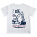 Gonzaga University Bulldogs Zags GU Vive La Fete Excavator Boys Game Day White Short Sleeve Tee