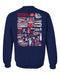 Gonzaga Bulldogs Zags GU Hand Sketched Artwork Navy Crewneck Sweatshirt for Women - Vive La Fête - Online Apparel Store