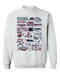 Gonzaga Bulldogs Zags GU Hand Sketched Vive La Fete Impressions White Cotton Crewneck Sweatshirt for Women