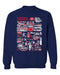 Gonzaga Bulldogs Zags GU Vive La Fete Impressions Navy Cotton Crewneck Sweatshirt for Women