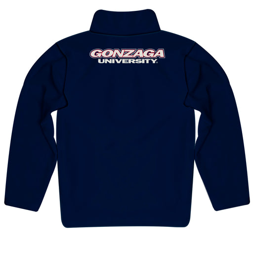 Gonzaga Bulldogs Zags Vive La Fete Logo and Mascot Name Womens Blue Quarter Zip Pullover - Vive La Fête - Online Apparel Store