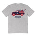 Gonzaga Bulldogs Zags GU Hand Sketched Vive La Fete Impressions Truck Grey T-shirt for Women