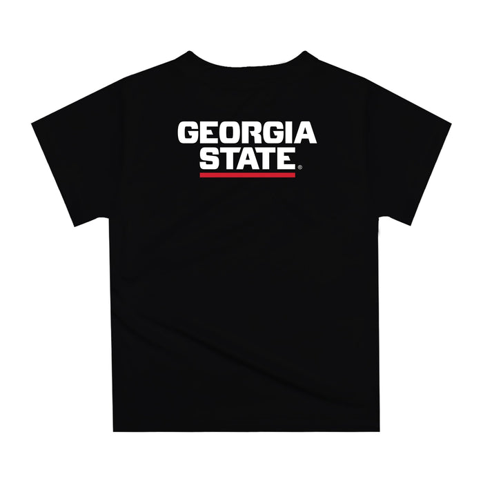 Georgia State Panthers Original Dripping Football Helmet Black T-Shirt by Vive La Fete - Vive La Fête - Online Apparel Store