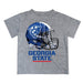 Georgia State Panthers Original Dripping Football Helmet Heather Gray T-Shirt by Vive La Fete