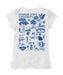 Georgia State Panthers Hand Sketched Vive La Fete Impressions Artwork White Girls Cotton Short Sleeve Tee - Vive La Fête - Online Apparel Store