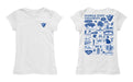 Georgia State Panthers Hand Sketched Vive La Fete Impressions Artwork White Girls Cotton Short Sleeve Tee - Vive La Fête - Online Apparel Store