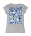 Georgia State Panthers Hand Sketched Vive La Fete Impressions Artwork Grey Girls Cotton Short Sleeve Tee - Vive La Fête - Online Apparel Store
