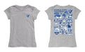 Georgia State Panthers Hand Sketched Vive La Fete Impressions Artwork Grey Girls Cotton Short Sleeve Tee - Vive La Fête - Online Apparel Store