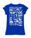 Georgia State Panthers Hand Sketched Vive La Fete Impressions Artwork Blue Girls Cotton Short Sleeve Tee - Vive La Fête - Online Apparel Store