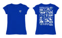 Georgia State Panthers Hand Sketched Vive La Fete Impressions Artwork Blue Girls Cotton Short Sleeve Tee - Vive La Fête - Online Apparel Store