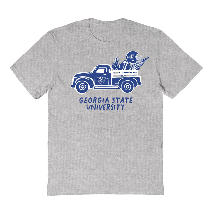 Georgia State Panthers Hand Sketched Vive La Fete Impressions Truck Kids Grey Cotton T-shirt