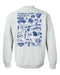 Georgia State Panthers Hand Sketched Artwork Gray Crewneck Sweatshirt for Women - Vive La Fête - Online Apparel Store