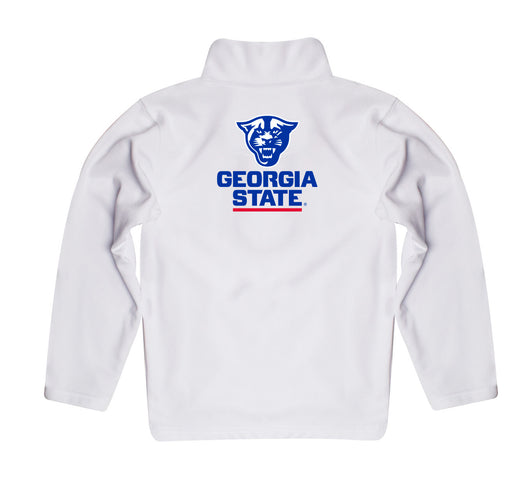 Georgia State Panthers Vive La Fete Logo and Mascot Name Womens White Quarter Zip Pullover - Vive La Fête - Online Apparel Store