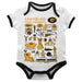 Grambling State Tigers GSU Hand Sketched Vive La Fete Impressions Artwork Infant White Short Sleeve Onesie Bodysuit