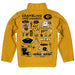 Grambling State Tigers GSU Hand Sketched Vive La Fete Impressions Artwork Gold Boys Quarter Zip Pullover V1 - Vive La Fête - Online Apparel Store