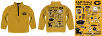 Grambling State Tigers GSU Hand Sketched Vive La Fete Impressions Artwork Gold Boys Quarter Zip Pullover V1 - Vive La Fête - Online Apparel Store