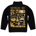 Grambling State Tigers GSU Hand Sketched Vive La Fete Impressions Artwork Black Boys Quarter Zip Pullover V1 - Vive La Fête - Online Apparel Store